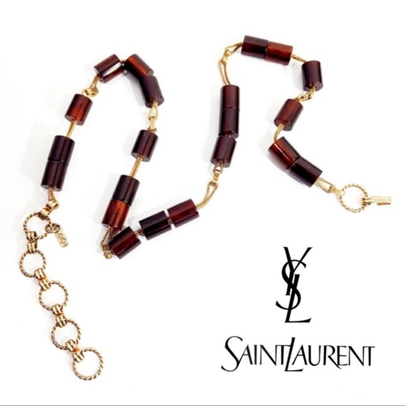 Saint Laurent Vintage Runway Bakelite Belt/Necklace - Picture 1 of 9